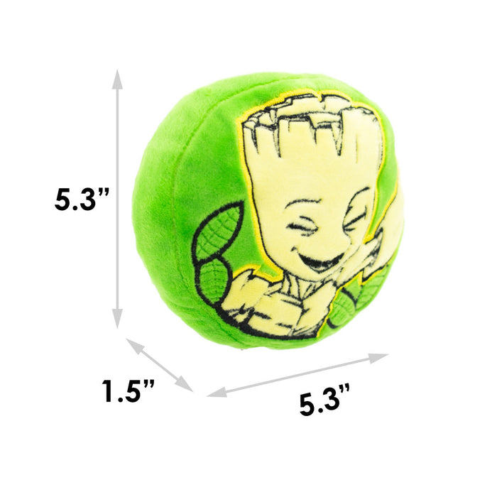 Dog Toy Squeaky Plush - Groot Happy Pose Leaves Greens Browns Dog Toy Squeaky Plush Marvel Comics   