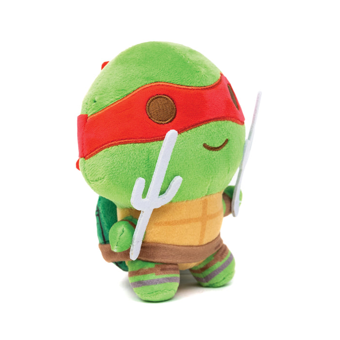 Dog Toy Squeaker Plush - Teenage Mutant Ninja Turtles Raphael Full Body Sais Pose Red Dog Toy Squeaky Plush Nickelodeon   