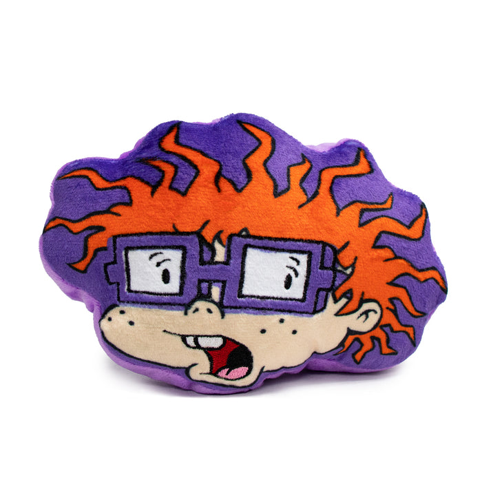 Dog Toy Squeaker Plush - Rugrats Chuckie Face Dog Toy Squeaky Plush Nickelodeon   