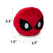 Dog Toy Squeaky Plush - Spider-Man Face Emoji Red Black White Dog Toy Squeaky Plush Marvel Comics   