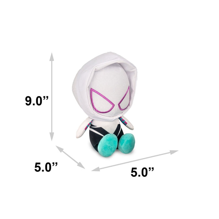Dog Toy Squeaker Plush - Marvel Spider-Woman Gwen Stacy Ghost-Spider Full Body Sitting Pose Dog Toy Squeaky Plush Marvel Comics   