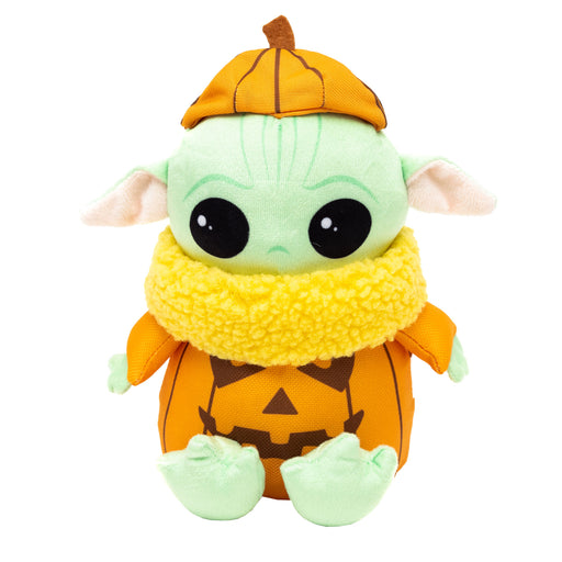 Dog Toy Squeaker Plush - Star Wars Halloween Grogu Pumpkin Sitting Pose Dog Toy Squeaky Plush Star Wars   