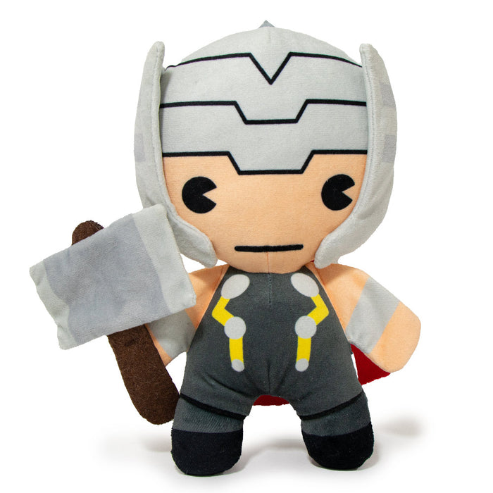 Dog Toy Squeaky Plush - Kawaii Thor with Hammer Standing Pose Dog Toy Squeaky Plush Marvel Comics   