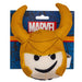Dog Toy Squeaker Plush - Loki Smirking Face Round Dog Toy Squeaky Plush Marvel Comics   