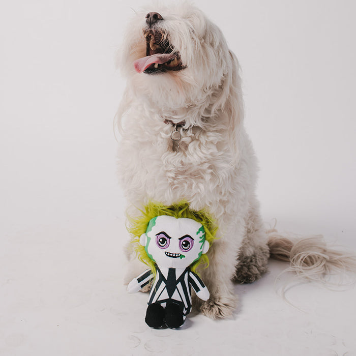 Dog Toy Squeaker Plush - Beetlejuice Standing Pose Dog Toy Squeaky Plush Warner Bros. Horror Movies   