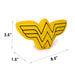 DTPT-WWBS Dog Toy Squeaky Plush - Wonder Woman Logo Icon Yellow Black Dog Toy Squeaky Plush DC Comics   