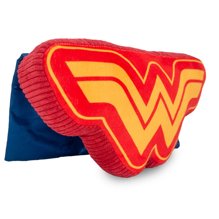 Dog Toy Squeaker Plush - Wonder Woman WW Logo with Cape Dog Toy Squeaky Plush DC Comics   