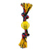 Dog Toy Tennis Ball Rope Toy - Star Wars C3-PO Face Yellow + Multi Color Rope Dog Toy Rope Toy Star Wars   