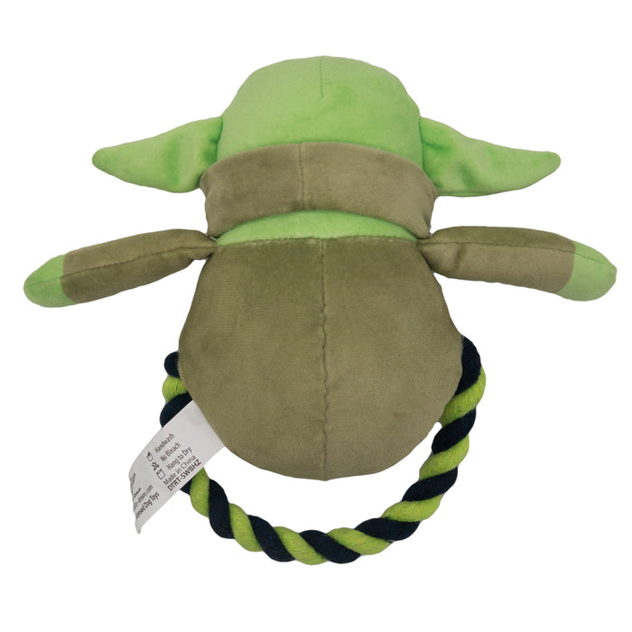 Dog Toy Plush Rope Toy - Star Wars The Child Plush + Green Black Round Rope Dog Toy Rope Toy Star Wars   