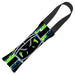 Dog Toy Squeaky Tug Toy - Football Helmet CLOSE-UP/Scribble Stripe Black/Neon Green/Blue/White - NAVY Handle Webbing Dog Toy Squeaky Tug Toy Buckle-Down   