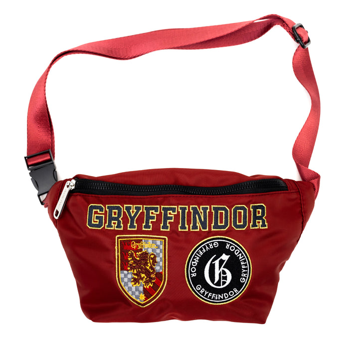 Fanny Pack - Harry Potter GRYFFINDOR Patches Embroidered Burgundy Fanny Packs The Wizarding World of Harry Potter   