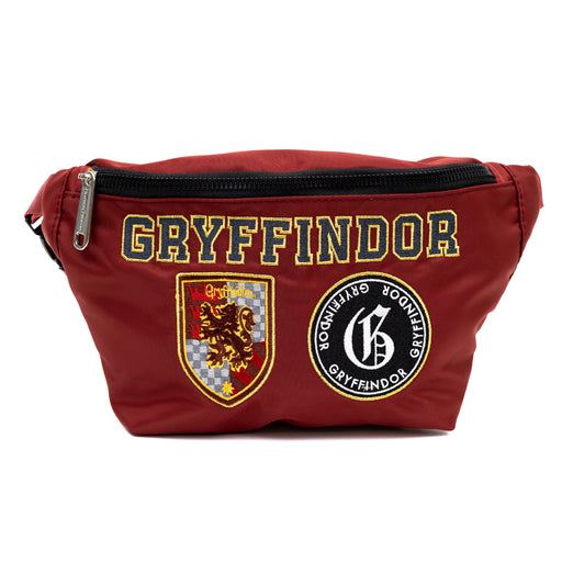 Fanny Pack - Harry Potter GRYFFINDOR Patches Embroidered Burgundy Fanny Packs The Wizarding World of Harry Potter   