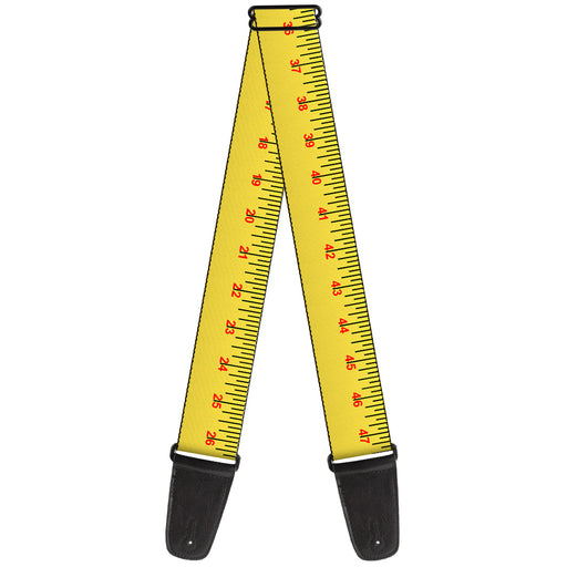 Guitar Strap - Measuring Tape Yellow Black Red Guitar Straps Buckle-Down   