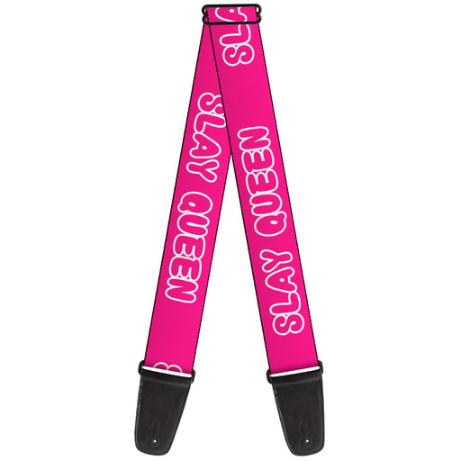 Guitar Strap -SLAY QUEEN Bubble Text Pink/White Guitar Straps Buckle-Down   