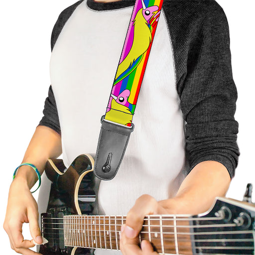 Guitar Strap - Adventure Time Lady Raincorn Poses Stripe Rainbow Guitar Straps Cartoon Network   