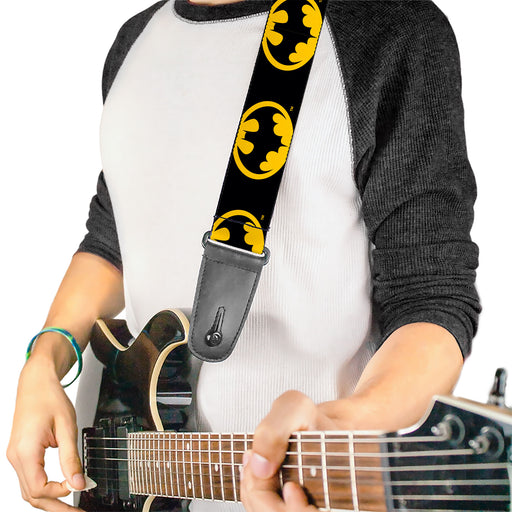 Guitar Strap - Batman 1989 Logo Black/Yellow Guitar Straps DC Comics   