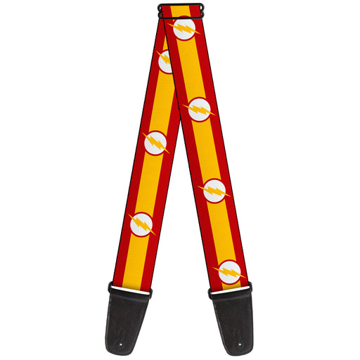 Guitar Strap - The Flash Logo7/Stripe Red/White/Yellow Guitar Straps DC Comics   