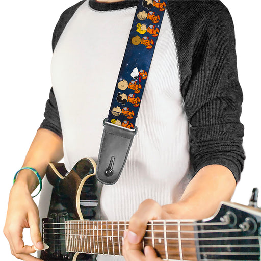 Guitar Strap - Peanuts Gang Astronauts Space Walk Group Pose Blues Guitar Straps Peanuts Worldwide LLC   