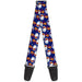 Guitar Strap - Peanuts Astronaut Snoopy Walking Pose Scattered Blue/Orange Guitar Straps Peanuts Worldwide LLC   