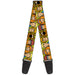 Guitar Strap - Scooby Doo Character Faces Close-Up Green Guitar Straps Scooby Doo   