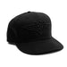 Snapback Hat - Buckle-Down Wings Logo Black on Black Embroidery Hats Buckle-Down, Inc.   