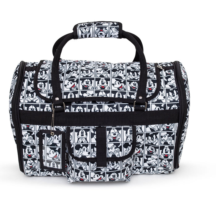 Pet Carrier - Mickey Mouse Expression Blocks White/Black/Red Pet Carriers Disney   