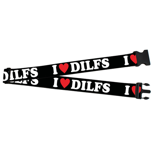 Luggage Strap - 2.0" - I "HEART" DILFS Black/White/Red Luggage Straps Buckle-Down   