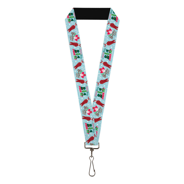 Lanyard - 1.0" - A Christmas Story Ralphie Icons Collage Greens/Reds Lanyards Warner Bros. Holiday Movies   