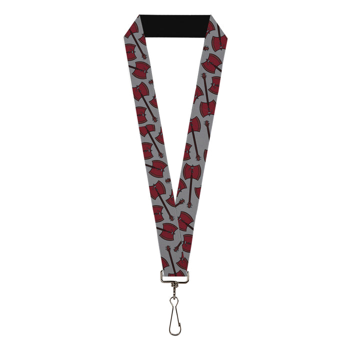 Lanyard - 1.0" - Adventure Time Marceline's Axe Bass Scattered Gray Lanyards Cartoon Network   