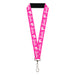 Lanyard - 1.0" - BARBIE Script Signature Logo and Silhouette Hot Pink/White Lanyards Mattel   