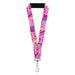 Lanyard - 1.0" - BARBIE Script Signature Logo Abstract Multi Color/White Lanyards Mattel   