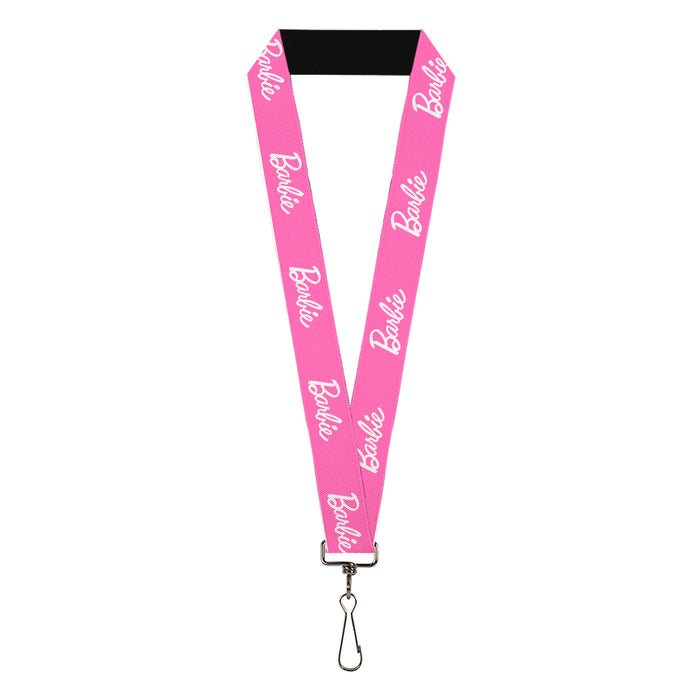 Lanyard - 1.0" - BARBIE Script Signature Logo Pink/White Lanyards Mattel   