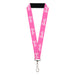 Lanyard - 1.0" - BARBIE Script Signature Logo Pink/White Lanyards Mattel   