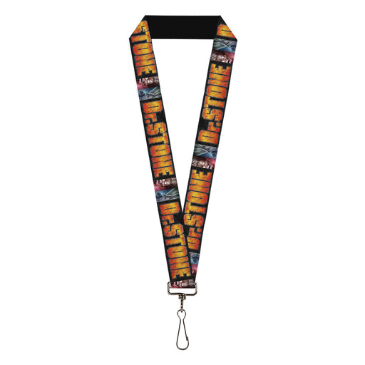 Lanyard - 1.0" - DR. STONE Title Logo and Ibarra Suika Split Pose Black Lanyards Crunchyroll   