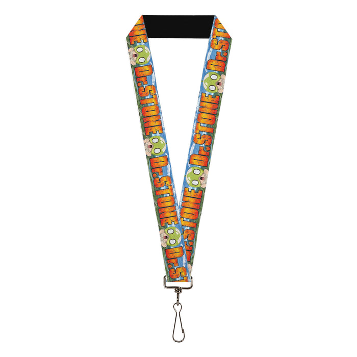 Lanyard - 1.0" - DR. STONE Title Logo and Suika Surprised Pose Blues Lanyards Crunchyroll   