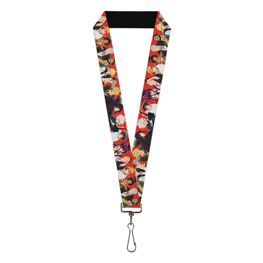 Lanyard - 1.0" - Hell's Paradise Convicts and Yamada Clan Characters Red Lanyards Crunchyroll   