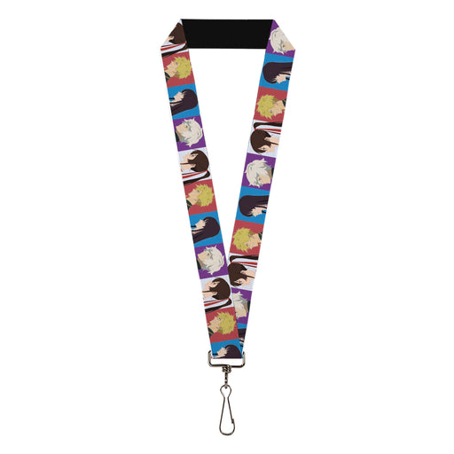 Lanyard - 1.0" - Hell's Paradise Gabimaru Sagiri Chobe and Toma Profile Blocks Multi Color Lanyards Crunchyroll   