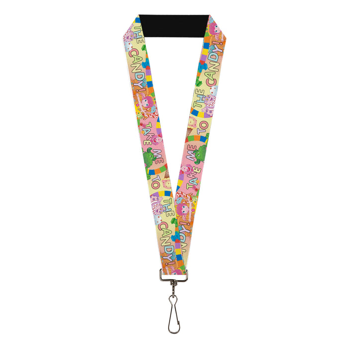 Lanyard - 1.0" - Candy Land TAKE ME TO THE CANDY Character Collage Multi Color Lanyards Hasbro   