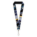 Lanyard - 1.0" - COWBOY BEBOP Spike Vicious and Faye Pose and Title Logo Blues/Yellow Lanyards Crunchyroll   