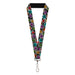 Lanyard - 1.0" - Dungeons & Dragons Dice Collage Black/Multi Color Lanyards Wizards of the Coast   