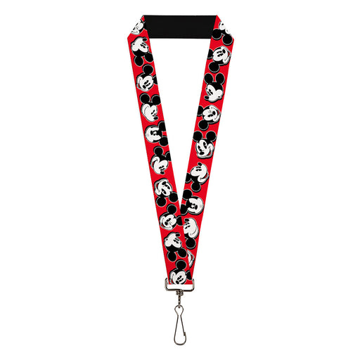Lanyard - 1.0" - Mickey Mouse Expressions Red/Black/White Lanyards Disney   
