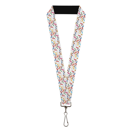 Lanyard - 1.0" - Frosty the Snowman Pose Stacked White Lanyards Warner Bros. Holiday Movies   