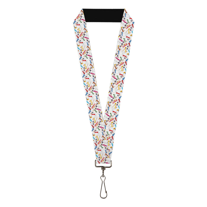 Lanyard - 1.0" - Frosty the Snowman Pose Stacked White Lanyards Warner Bros. Holiday Movies   