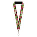 Lanyard - 1.0" - THE GOONIES Title Logo Hawaiian Shirt Print Black/Pinks Lanyards Warner Bros. Horror Movies   