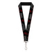 Lanyard - 1.0" - GAME OF THRONES WINTER IS COMING Stark Sigil Black/White/Red Lanyards Gams of Thrones   