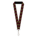 Lanyard - 1.0" - House of the Dragon Targaryen Sigil Flip Black/Red/Orange Lanyards House of the Dragon