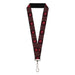 Lanyard - 1.0" - House of the Dragon Targaryen Sigil Four-Legged Dragon Black/Red/Grays Lanyards House of the Dragon