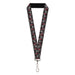 Lanyard - 1.0" - Skelanimals Five Animals and Face Logo Plaid Black/Red/White Lanyards Hasbro   