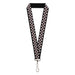 Lanyard - 1.0" - Skelanimals Face Logo and Heart Black/White/Red Lanyards Hasbro   