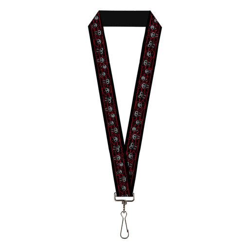 Lanyard - 1.0" - Skelanimals Six Character Collage Black/Red/Grays Lanyards Hasbro   